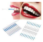 40 stycken interdentalborstar tandtråd mjuk silikon tandrengöring tandtråd munhygien tand tandtråd Oral Deep Clean~03029