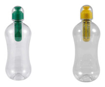 2 st 550ml Outdoor Vattenflaska med Filter för Hydration, Grön & Gul-YUHAO