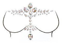 Exquisite Acrylic Chest Sticker Diamond Art Carnival Party Chest Decor
