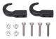 2 Set Metall Släpvagnskrok Zinklegering Dragkrok för SCX10 1/10 RC Klätterbil Svart