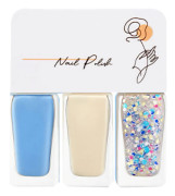 3 st Vattenbaserat Nagellack Set Snabbtorkande Lätt att Dra Bort för Kvinnor Dejting Halloweenfest T12