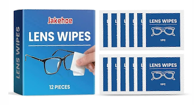 12-pack Glasögonrengöringsservetter - Snabbtorkande, Portabel Rengöring för Fläckar och Smuts