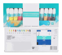 Handmålad pigmentväggdekoration Akrylpigment 10 ml per tub (12 färger)
