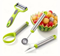 Kreativt Fruktsnideriverktyg, Melonskärare & Vattenmelonssked, Multifunktionell