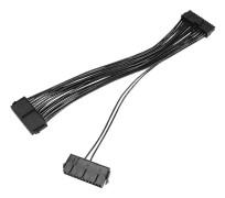 Nätaggregatssplitter, Dubbel PSU-kabeladapter 24-stifts 20+4-stifts ATX-moderkort Adapterförlängningskabel