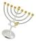 Traditionell Klassisk Chanukka-Menorah 9-Ljus Metallhantverk Lämplig för Nyårshelg Heminredning