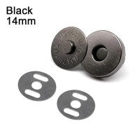 10 Set Väska Spänne Väska Knapp SVART 14MM Black 14mm