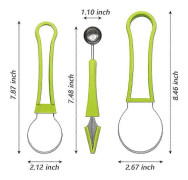 Professionell 4 i 1 vattenmelonskärare i rostfritt stål