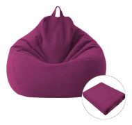 Bean Bag Cover Lazy Sofa Bekväm enfärgad Solstol Bean Bag Cover för vardagsrum Heminredning
