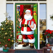 Jul Dörr Banner Dekoration Tomte Dörr Cover Jul Dörr Banner Hängande Tomte Bakgrund Banner För Hem Ytterdörr Juldekoration