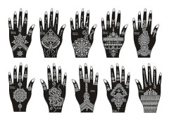 Henna Tattoo Stencil Kit (slumpmässig stil)
