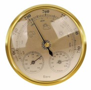 Analog väderstation - Analog väderstation för inomhus och utomhus - Består av barometer, termometer och hygrometer