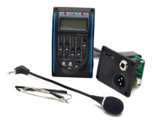 LC-5 5-bands akustisk gitarr Piezo Pickup Kit EQ Preamp LCD Tuner Piezo Pickup Equalizer System med Mic & LCD Display