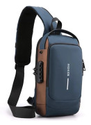 Axelväska för män Vattentät Crossbody Sling Bröstväska Stöldskydd Oxford Rider Väska Motorcykel Rese Messenger Väskor~07411