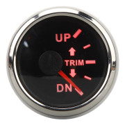 【BEMS】52MM Båttrimmätare rostfritt stål DC9 till 32V UP DN Marin trimbalansmätare Kompatibel med Yachts Marines Svart urtavla med silverram
