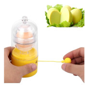 Äggulesmixer Äggrörare, Äggrörare Silikon Shaker Visp Äggmaskin med Dragrep E