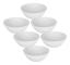 Salladsskål i glas - Serveringsskål - Diameter 20,3 cm - Set med 6 - Vit