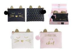 1 FICKKOPPAR KATT 20 X 15 CM MED POMPONG MAKEUP PAPPERSSKAP