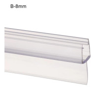 B-8mm portabel tätningslist för duschdörr/fönster, transparent anti-kollisions PVC-material, vattentät.