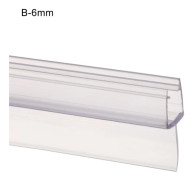 B-6mm portabel tätningslist för duschdörr/fönster, transparent anti-kollisions PVC-material, vattentät.