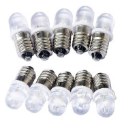 10 st E10 12V Spot LED-lampa Lampor Varmvit