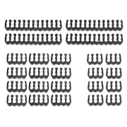 24 delar set Kabelhanteringskam Kabelorganisatorer Manager Wire Comb för 3,4 mm