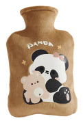 1 st plysch handvärmare, sammet, 2L, pandamönster