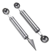2 Melon Spoon Ball Cutter Dubbel Användning Melon Cutout Fruchtschnitz Verktyg Present
