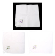 6 st Vintage Bomullsdam Broderade Spetsnäsdukar Kvinnor Blommig Näsduk