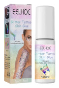Eelhoe Flash Tattoo Hudlim Målning Ögonmakeup Paljetter Glitter Ansikte Kropp Hud Tattoo Lim