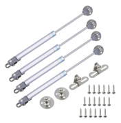 4 Stycken Gasfjädrar Möbel Kök Hydrauliska Kolvar Köksmöbler Dämpare Gångjärn för Dörrar Fönster Skåp med Skruvar (120N/12kg 270mm)