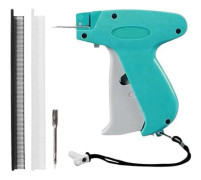 Etikettset, Fine StitchTool 0,19 tum/5 mm, med 1500 svarta och 1500 vita fästen samt en extra nål