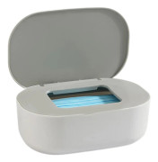 Förvaringslåda För Ansiktsmasker Dammtät Home Desktop Liten Organizer Med Lock Mica Grey
