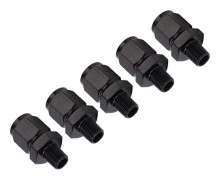 5 st 6AN till 1/4 NPT hane adapter rak rörkoppling i aluminium för flytande olja bensin