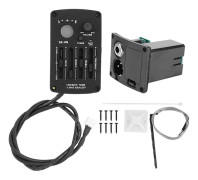 SE-4N 4-bands EQ Equalizer Pickup Tuner för Akustisk Gitarr Musikinstrument Tillbehör Kit