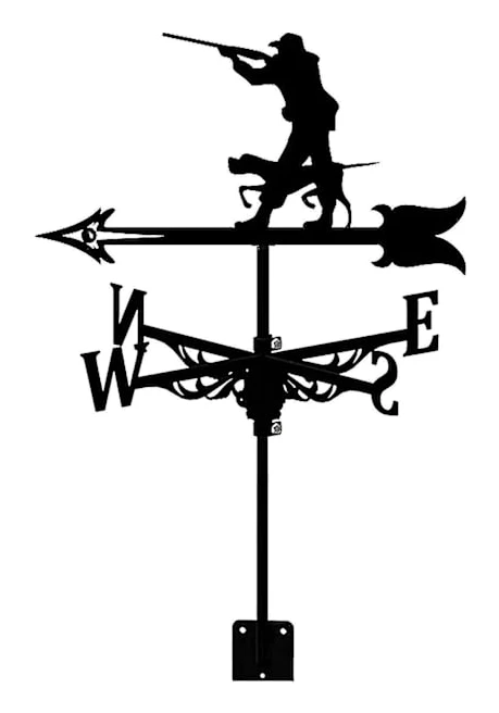 Weathervane Hunter Gjutjärn Vindriktningsindikator Med Takfäste, Weat