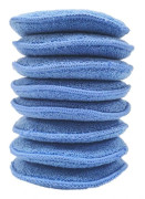 8 vaxappliceringsdynor - i mikrofiber - blå - 12 cm