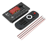 12V Förstärkare Bluetooth 5.0 100W MP3-dekoderkort Samtalsinspelning Trådlös Musikljudmodul USB T Svart
