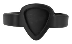 Bärbart gitarrplektrumarmband Plektrum handledsrem Ring Gitarrplektrumhållare Armband (Svart)