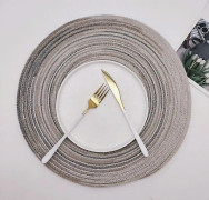 Castor bomullsgarn bordsmatta isolering anti-het Teacamp pad rund platta 2 st Grey 38cm