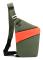 Enkel axelväska crossbody, stöldskyddande åtsittande axelväska bröstväska, presenter till mamma, fru, flickvän, vänster axel, grön orange green orange left shoulder