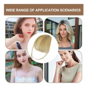 Clip-in hårförlängningar, löshår lugg - Fransk lugg Clip-On Air Bangs | Naturlig färg och snygga hårförlängningar för en perfekt look Gr\u00e5guld