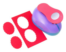 Bärbar Spets Oval Hålslagare Multifunktionellt Papper Präglingsverktyg Ergonomiskt Grepp för Konst Hantverk Förpackning och Korttillverkning L (LGL) 2