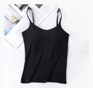 Spaghetti Strap Väst Basic Väst SVART XL black XL