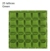 Multi-Pocket Vägghängande Planteringspåse Vertikal Flower Grow Pouch Planter Trädgård Green 25-pocket