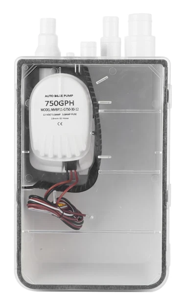 12V 24V 750GPH Marinbåt Yacht Automatisk Länspump Multi Inlopp G750-30