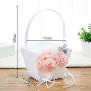 Vigselring Kudde Blomsterdekoration Äktenskapspar Ringhållare För Smycken Flower Basket