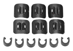 Självhäftande kabelguider C-clips med fästyta för cykelbroms-, växelvajrar