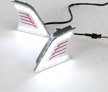 [LCS]2st för Toyota Hilux Vigo 2012 2013 2014 2015 LED DRL Varselljus Dagsljus Vattentät Signallampa bil-styling Russian Federation White shell