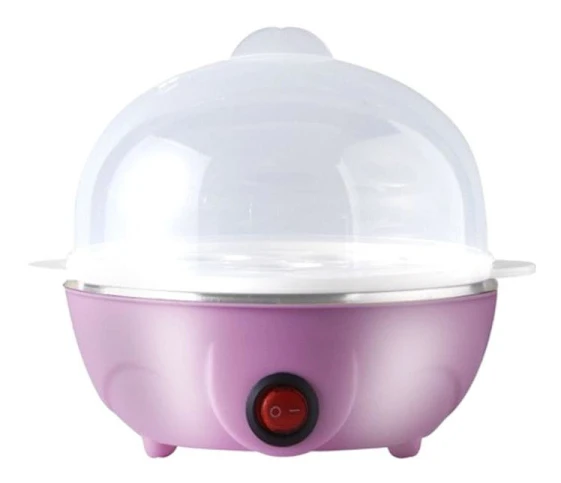 Egg Cooker Can Cook 7 Eggs With Automatic Shut-Off Function (Pink)
